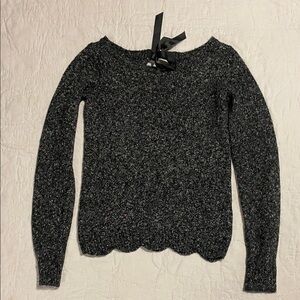 RW&CO. Black Sweater with Ribbon Accent